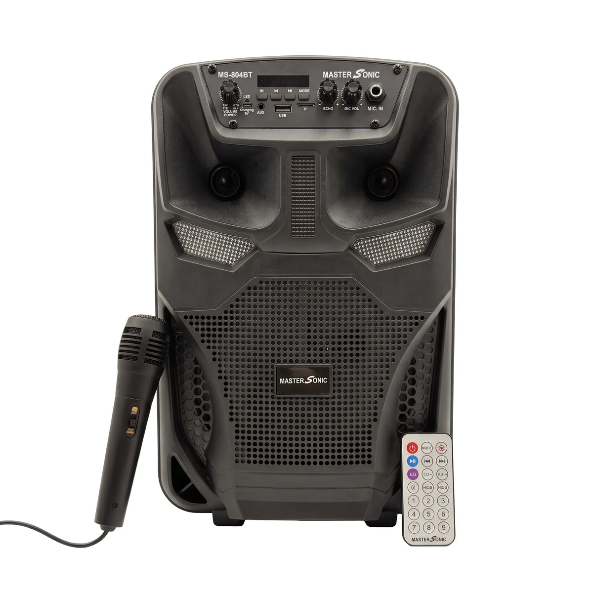 Parlante Bluetooth Master Sonic MS-804BT 8” Recargable con Radio FM, USB y Micrófono