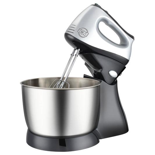 Batidora De Pedestal ICM 2 En 1 250W 5 Velocidades + Turbo con Tazón Acero Inoxidable