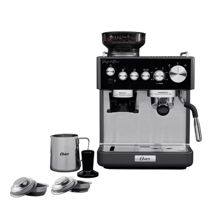 Cafetera Espresso Oster Perfect Brew BVSTEM7301 con Molino Integrado y 30 Niveles de Molienda