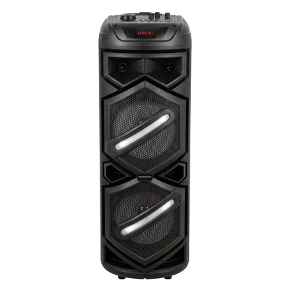 Parlante Bluetooth Master Sonic MS-2842BT Doble Woofer 8” Recargable con Luces LED y Radio FM