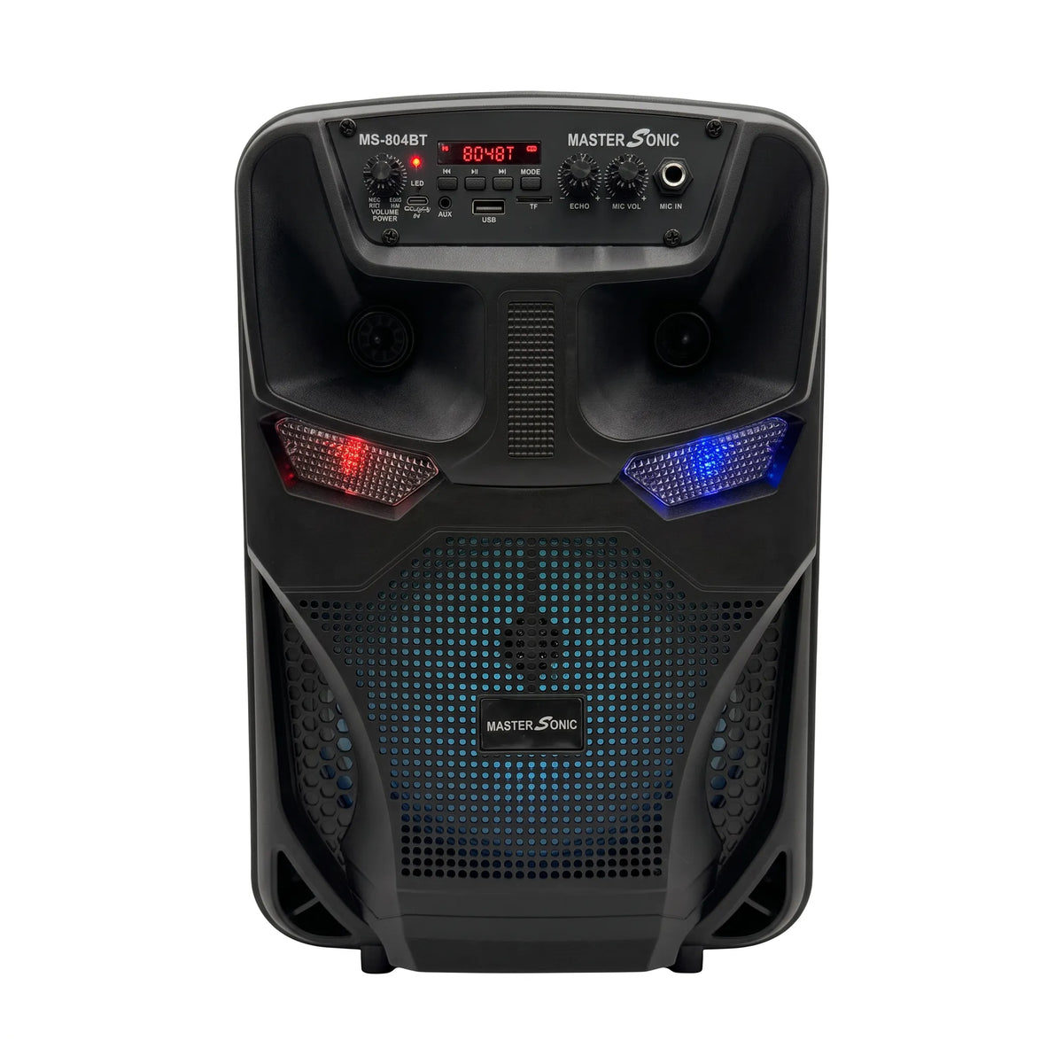 Parlante Bluetooth Master Sonic MS-804BT 8” Recargable con Radio FM, USB y Micrófono