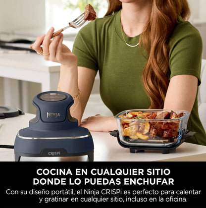Freidora de Aire Ninja Crispi 4 en 1 FN101LAAGY Gris con Recipientes de Vidrio