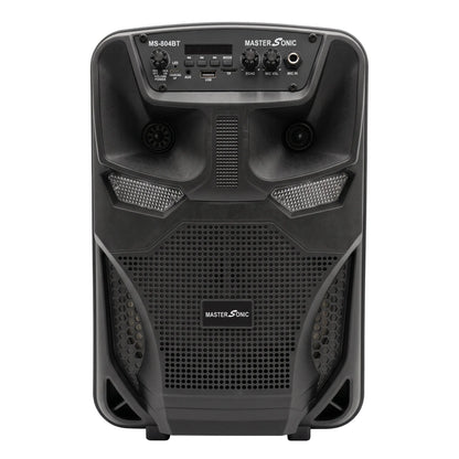 Parlante Bluetooth Master Sonic MS-804BT 8” Recargable con Radio FM, USB y Micrófono