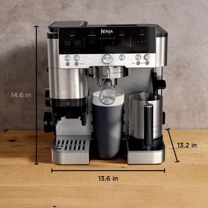 Cafetera Ninja Espresso Luxe Café ES601 3 en 1| Molinillo Integrado, Cold Brew y Espumador Automático