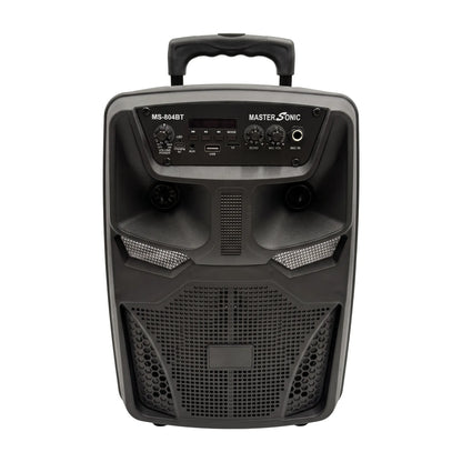 Parlante Bluetooth Master Sonic MS-804BT 8” Recargable con Radio FM, USB y Micrófono