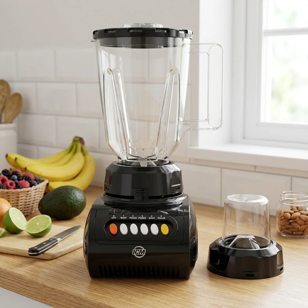 Licuadora Icm Miamix 350w Vaso Plastico 1.5l 4 Velocidades + Pulso Con Picatodo