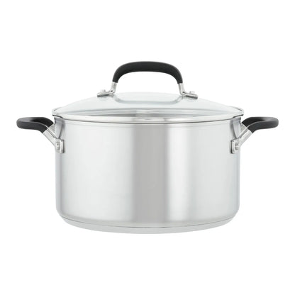 Batería 10Pzs, acero inoxidable, placa de inducción, KitchenAid.