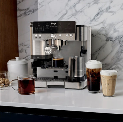 Cafetera Ninja Espresso Luxe Café ES601 3 en 1| Molinillo Integrado, Cold Brew y Espumador Automático